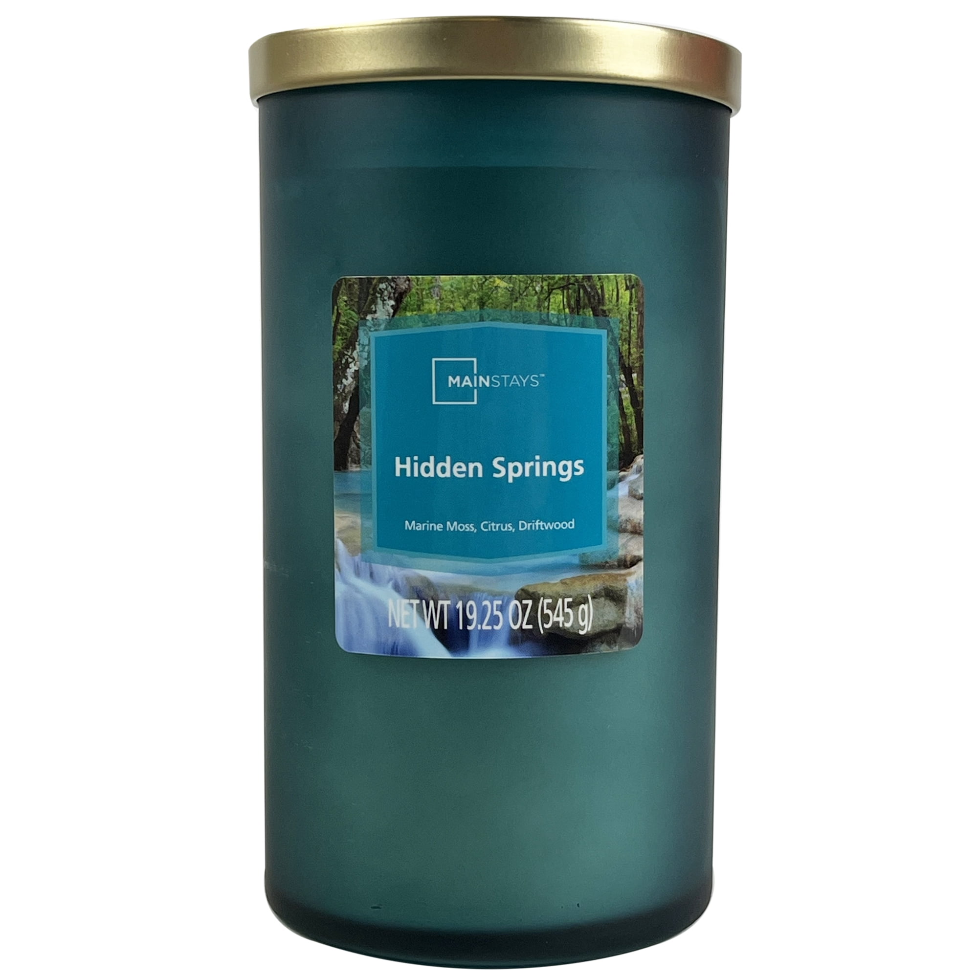 Mainstays Hidden Springs Scented Single-Wick Frosted Jar Candle, 19.25 oz.