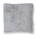 thumbnail image 1 of Mainstays High Pile Faux Rabbit Fur Decorative Pillow, 17" x 17", Silver, 1 per Pack, 1 of 4
