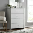 thumbnail image 1 of Mainstays Hillside 4-Drawer Dresser, Soft White Finish, 1 of 12