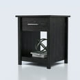 Mainstays Hillside Nightstand with Drawer, Blackwood Finish