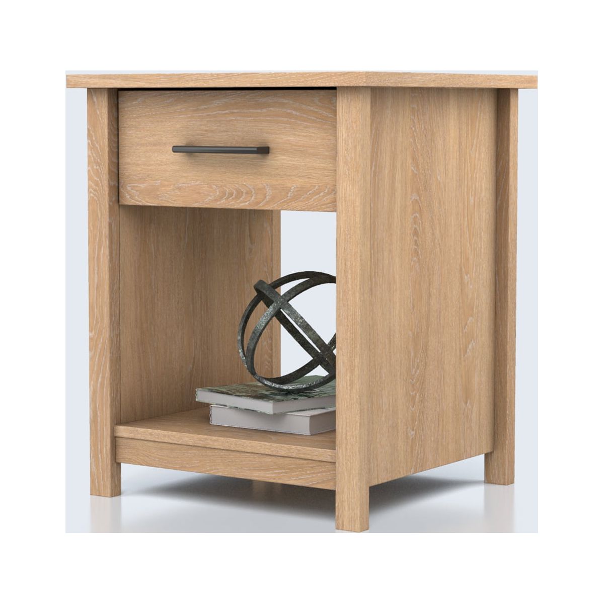 Mainstays Hillside Nightstand with Drawer, Dover Oak Finish