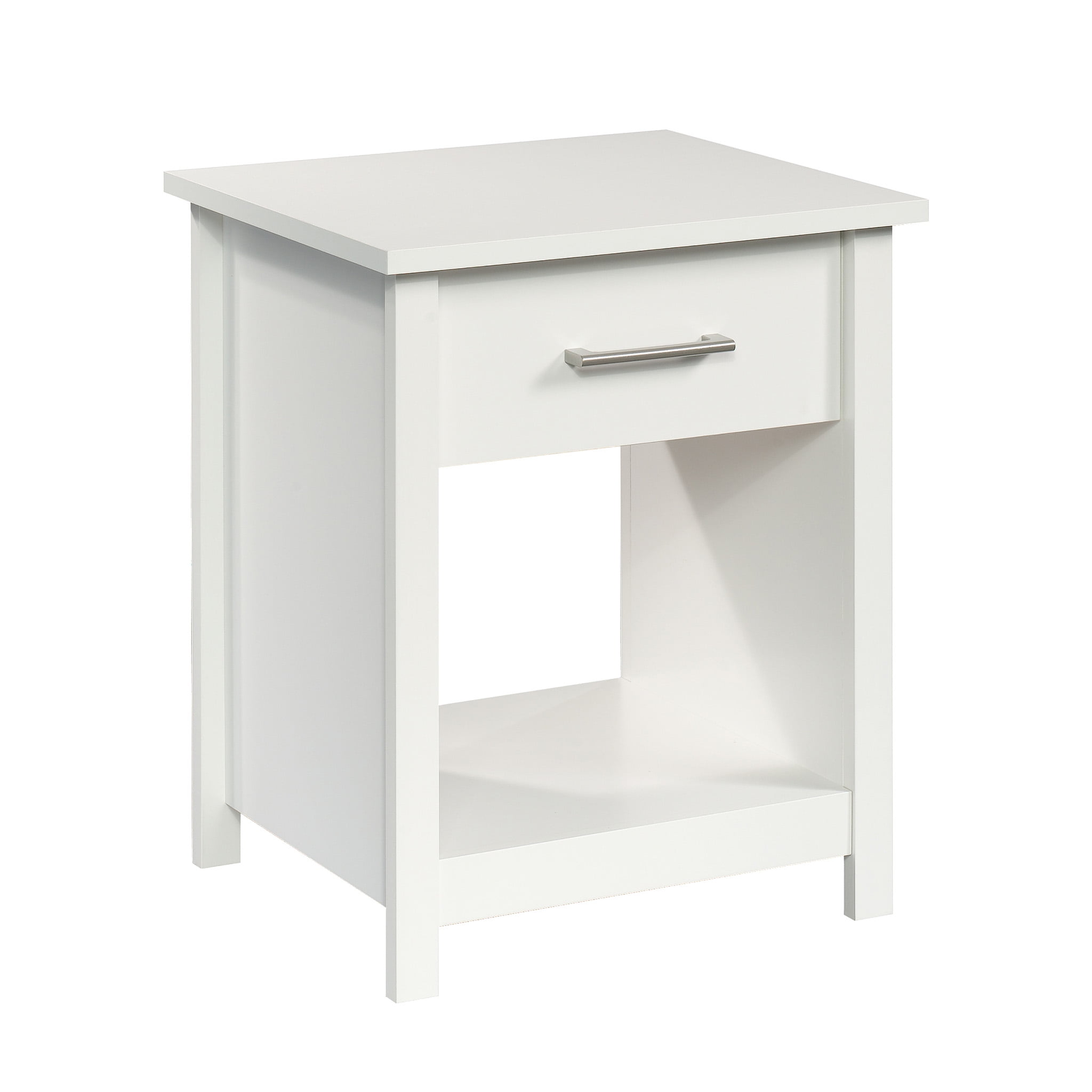 Mainstays Hillside Nightstand with Drawer, White Finish