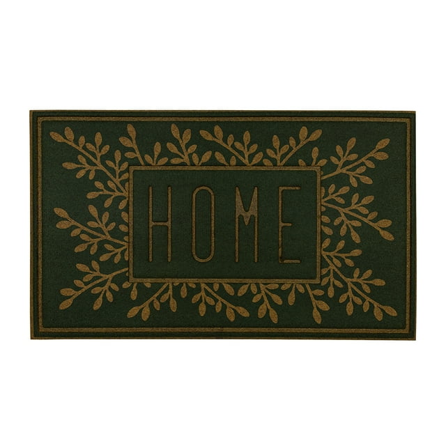 Mainstays Home Garden Polyester Doormat, Sage, 18" x 30"
