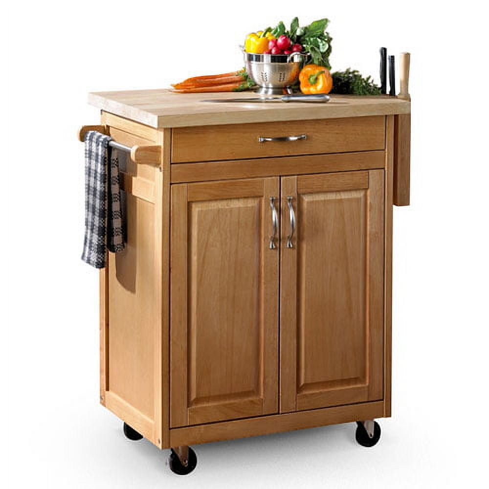 Mainstays Honey Colored Kitchen Island Cart