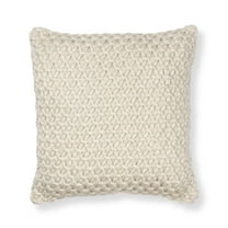 Mainstays Honeycomb Ivory Throw Pillow 18X18 Age Group All