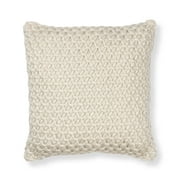 Mainstays Honeycomb Ivory Throw Pillow, 18 in x 18 in, 1 Count