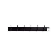 Mainstays Espresso Black 27 inch Hook Board with 6 Oil-Rubbed Bronze Double Hooks for Coats, Bags, Leashes, Keys, Towels, 45 lbs Capacity, 1 Pc