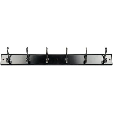 Mainstays, Hook Board, 27" Espresso Board, 6 Oil-Rubbed Bronze Hooks, 45 lb Working Capacity