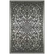 Maples Rugs Pelham Transitional Vintage Scroll Grey Washable Entryway Area Rug, 1'8 x 2'10