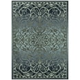 thumbnail image 1 of Mainstays India Medallion Textured Navy Gray Indoor Living Room Area Rug,7' x 10', 1 of 7