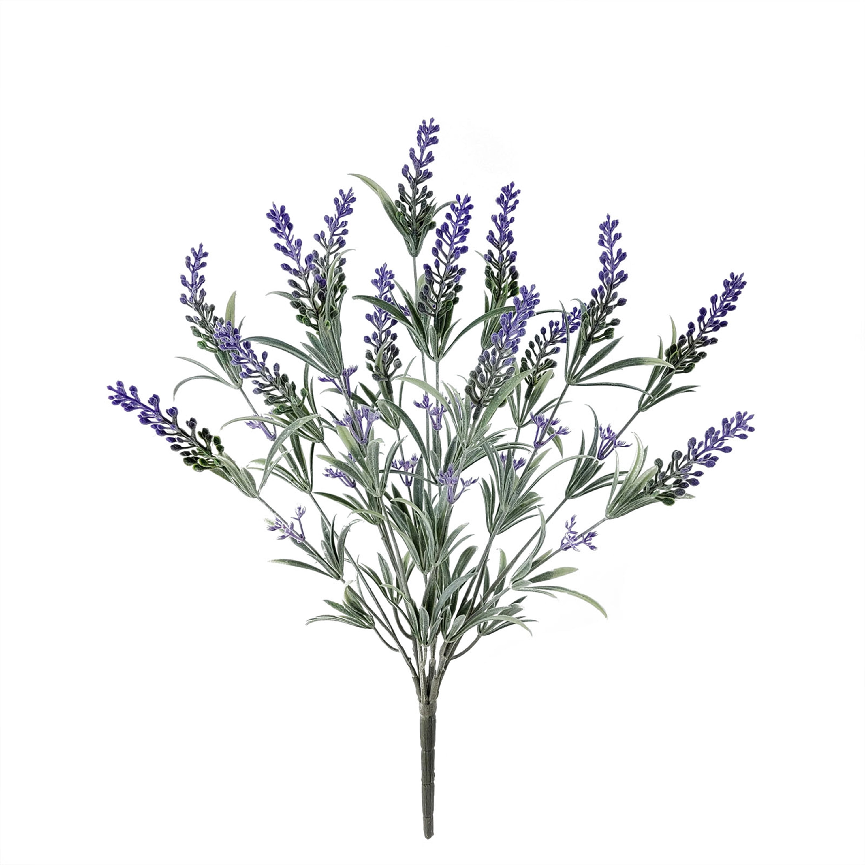 Mainstays Indoor Artificial Floral Bush, Lavender, Purple Color, Assembled Product Height 19"