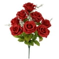 thumbnail image 1 of Mainstays Indoor Artificial Rose Bush, Red Color, Assembled Height 17.5", 1 of 8