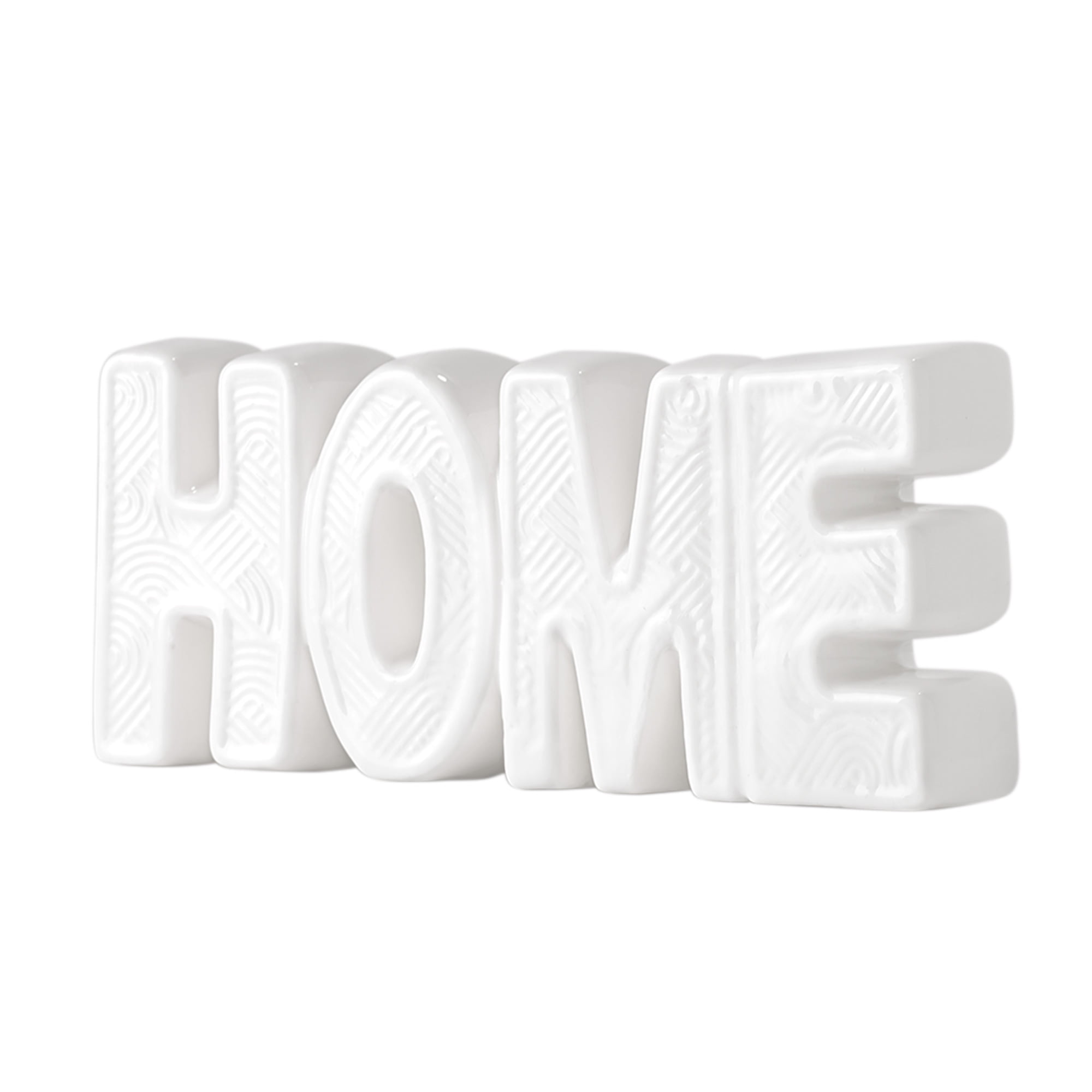 White Ceramic Home Tabletop Sign 3.5" x 7.75"