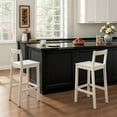 thumbnail image 1 of Mainstays 2-Pack 24" Counter Height Wood Bar Stools with Back, White, 1 of 11