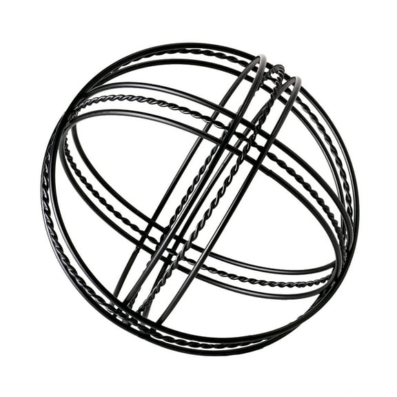 Mainstays Indoor Metal Abstract Orb 6" Black Modern Accent Tabletop Decoration