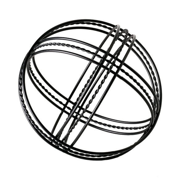 Mainstays Indoor Metal Abstract Orb 6" Black Modern Accent Tabletop Decoration