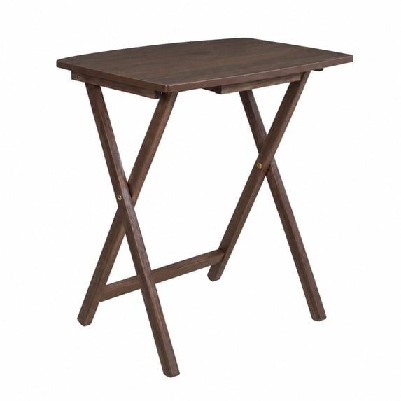 Mainstays Modern XL Oversized Folding Tray Table, Espresso