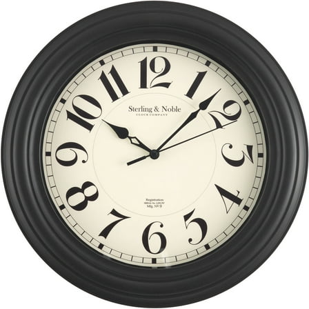 Mainstays Traditional Indoor 11.5" Black Analog Wall Clock with Arabic Numbers