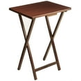 Mainstays Indoor Single Folding TV Tray Table Walnut L 19 x W 15 x H 26