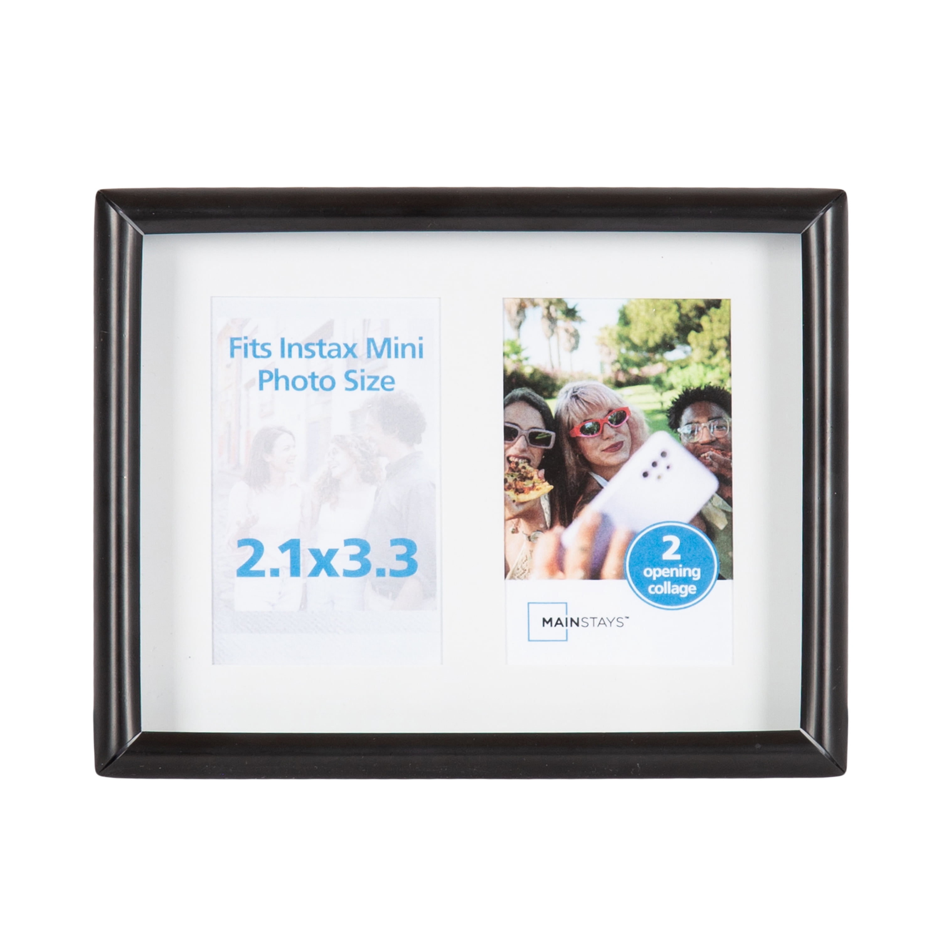 Mainstays – Instax Mini Picture Frame – Black Gallery 2 Photo Tabletop Photo Frame