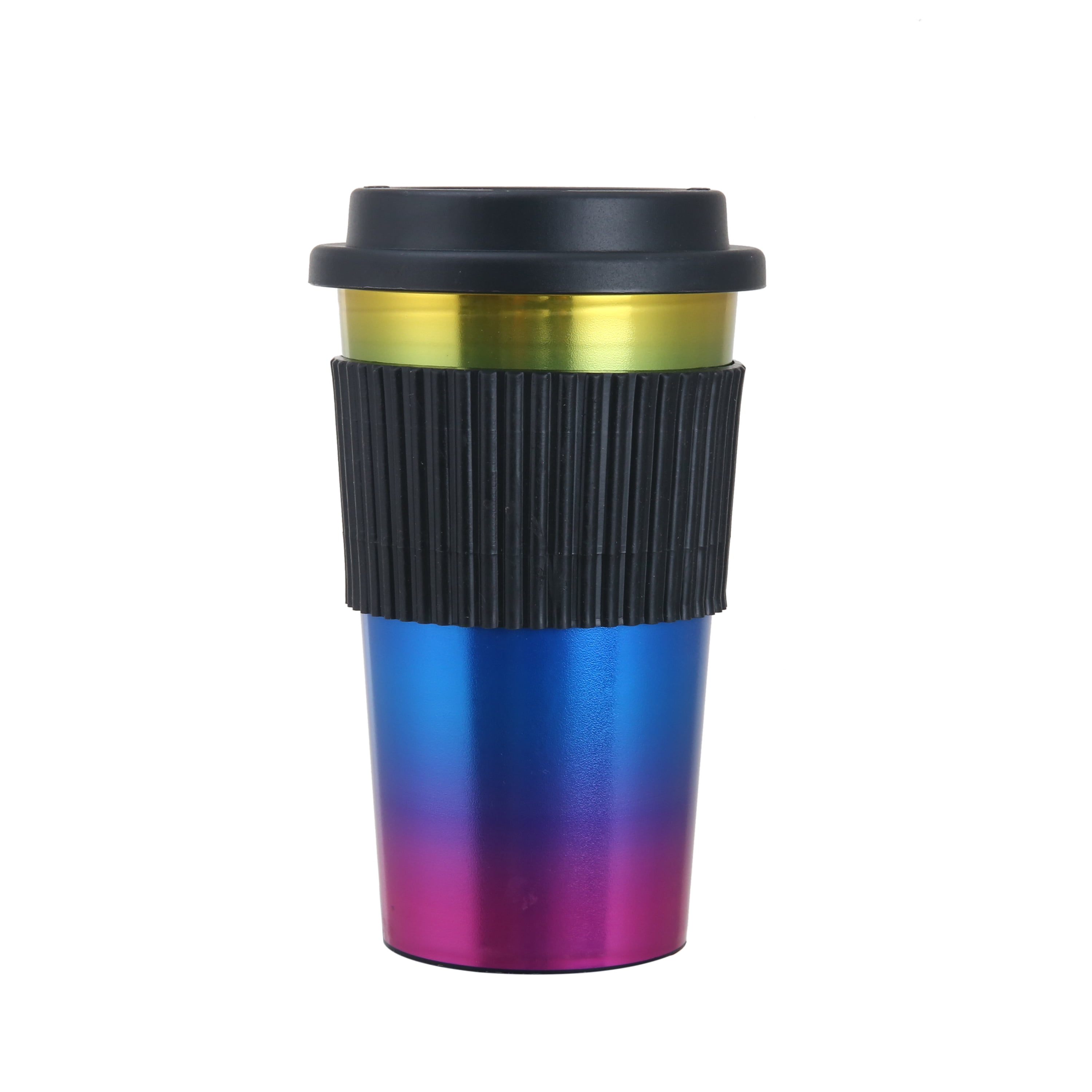 Mainstays Iridescent Plastic Travel Cup, 18 Oz Capacity, Fits Most
