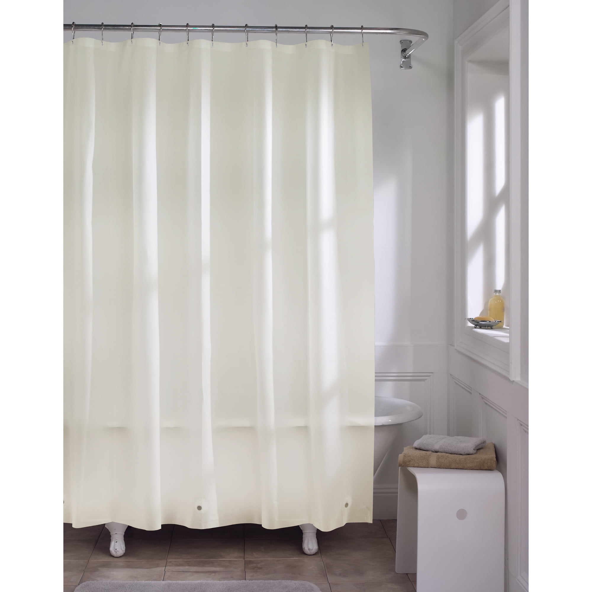 Mainstays Ivory Extra Lightweight Value PEVA Shower Liner, 70" x 72", Solid Print