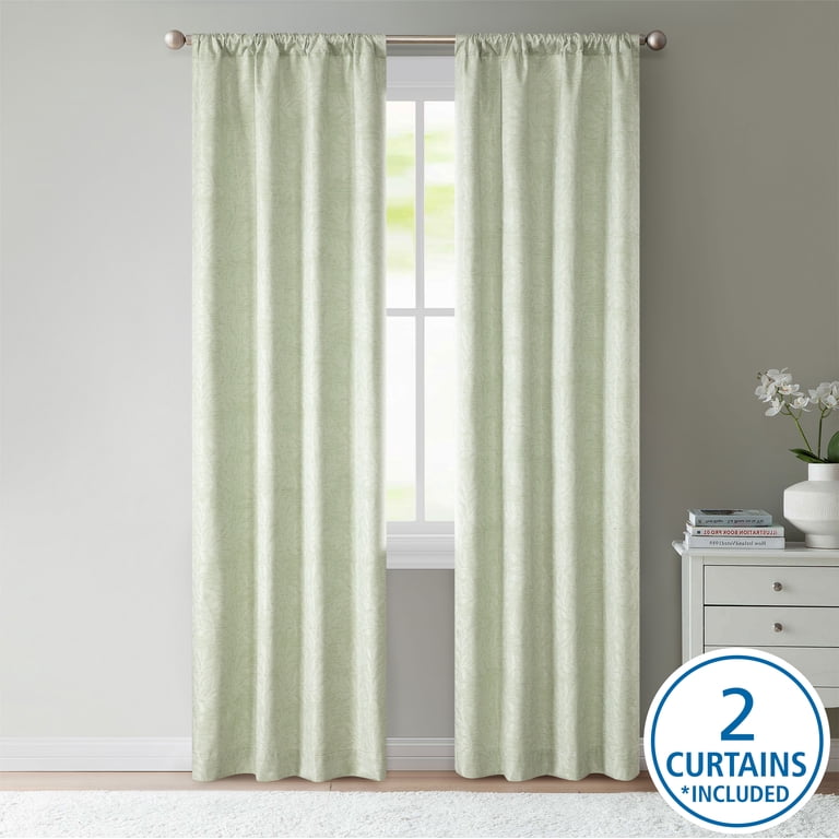 Mainstays Blackout Curtain Printed Jacquard Panel Pair, Set of 2