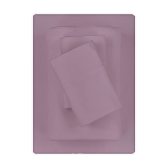 Mainstays Cotton Rich Extra Soft Jersey Bed Sheet Set, Queen, Lilac Bloom, 4 Pieces