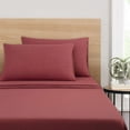 thumbnail image 1 of Mainstays Jersey Cotton Poly Sheet Set, Red Sedona, King, 3 Pieces, 1 of 5