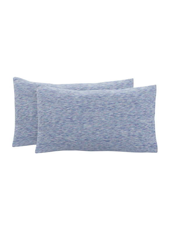 Mainstays Jersey Extra Soft Pillowcase Set, Standard/Queen, Purple Crackle, 2 Pcs