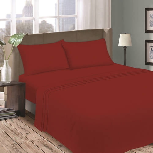 Mainstays Jersey Knit Bed Sheet Set, 4 Pieces
