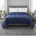 thumbnail image 1 of Mainstays Jersey Knit Comforter, Full/Queen Navy, All Ages, All-Season, 1 of 5