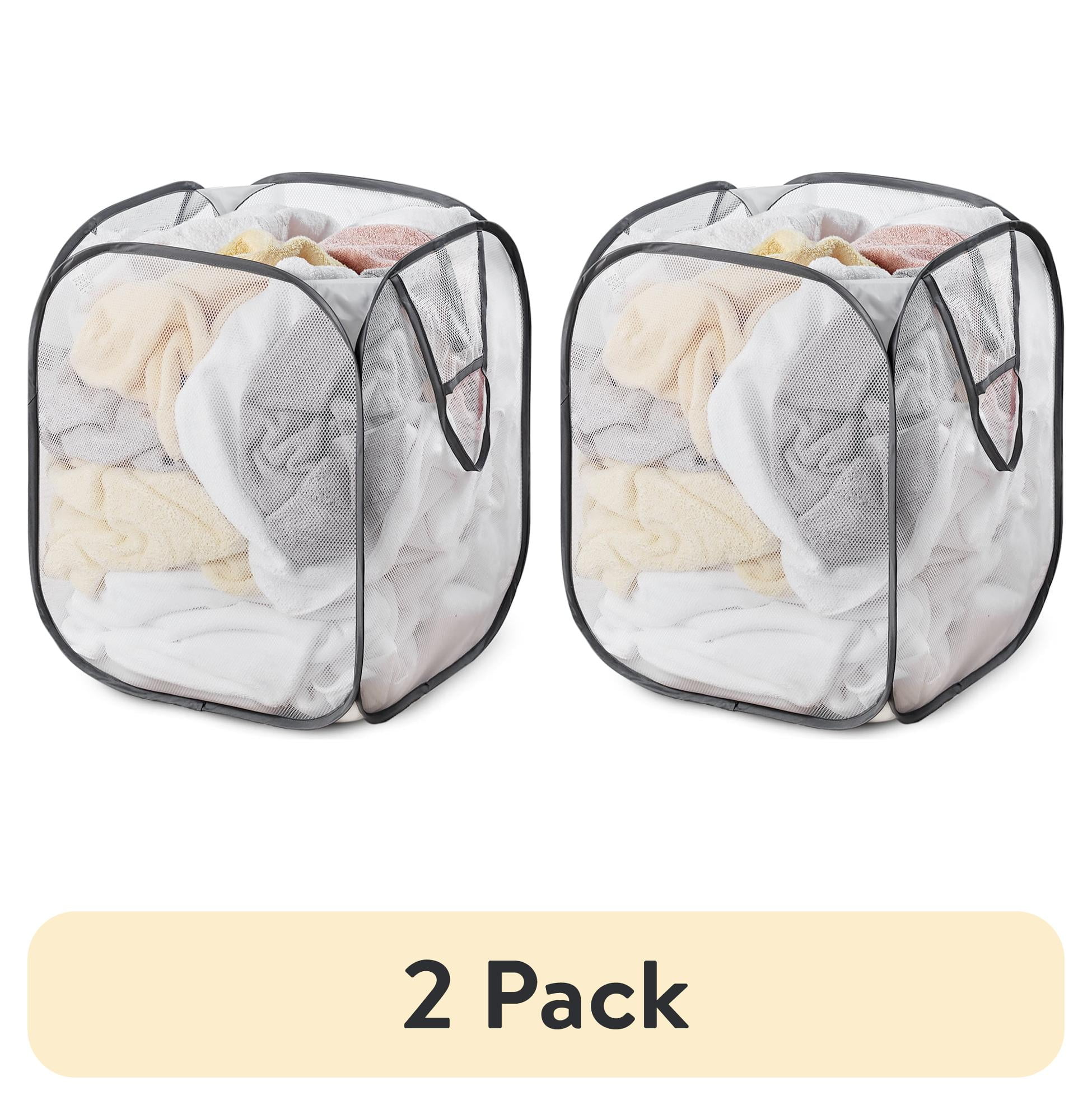 (2 pack) Mainstays Jumbo Mesh PopUp Laundry Hamper