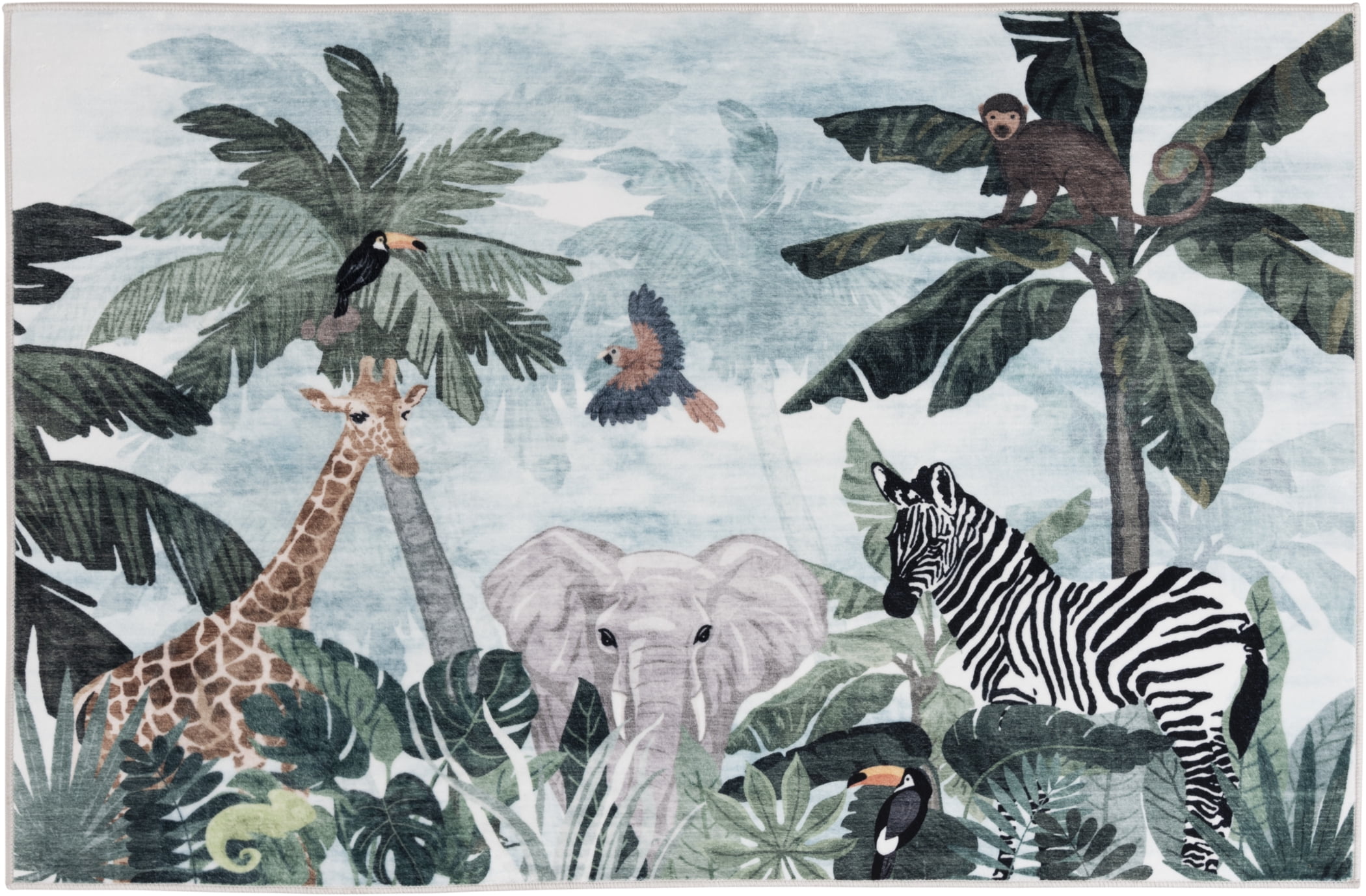 Mainstays Jungle Faux Fur Indoor Area Rug, 36"x56"