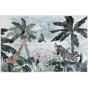 Mainstays Jungle Faux Fur Indoor Area Rug, 36 in x 56 in