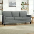 thumbnail image 1 of Mainstays Kensington 80" 3 Seat Classic Modern Couch, Gray, 1 of 14