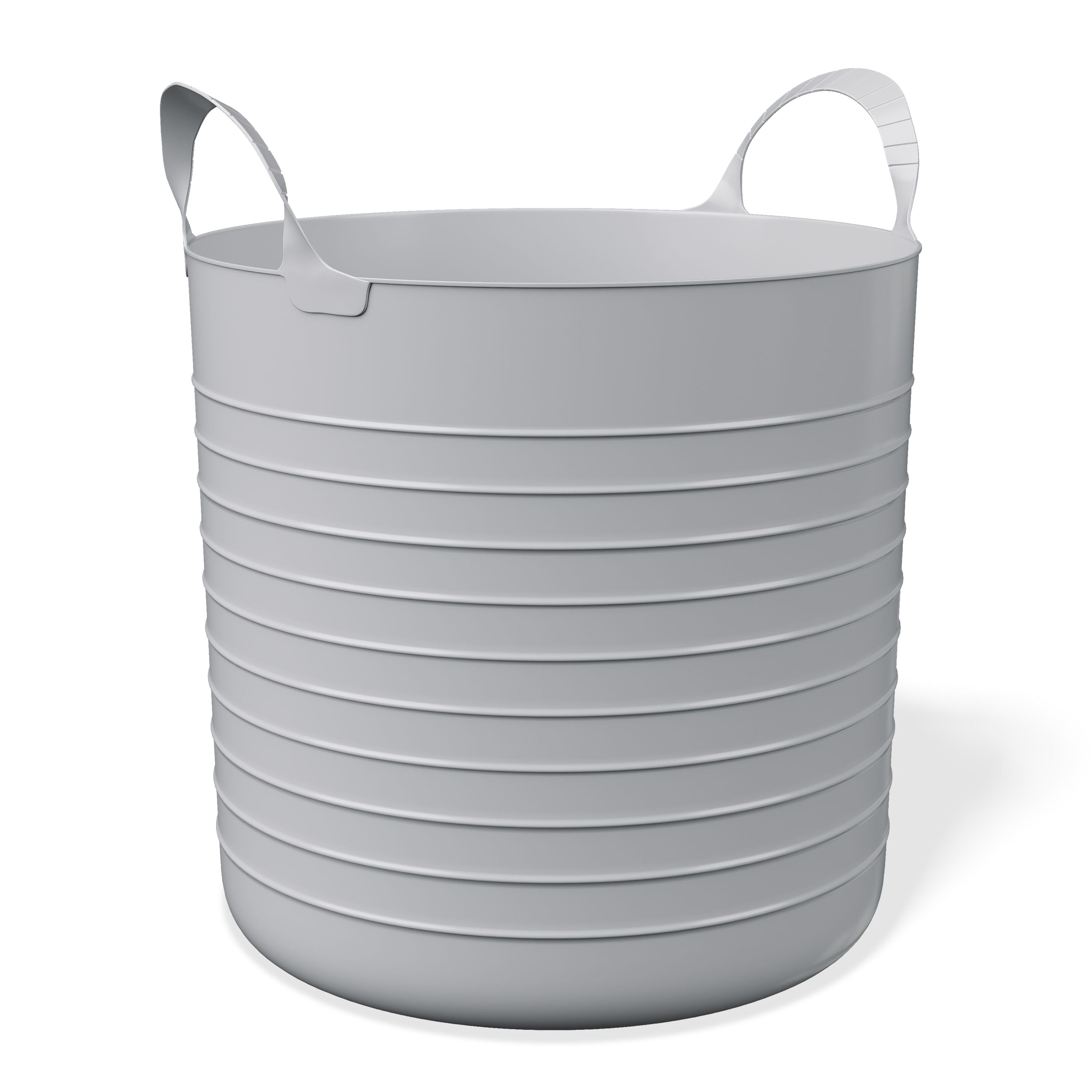 Mainstays Kids 10 Gallon Large Gray Plastic Flex Storage Bas