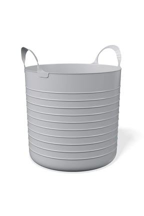 10 gal Gray Plastic Flex Storage Basket