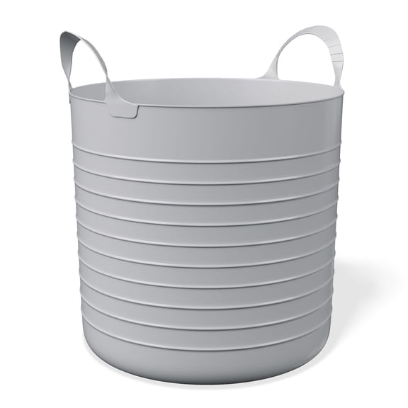 Mainstays Kids 10 Gallon Large Gray Plastic Flex Storage Basket