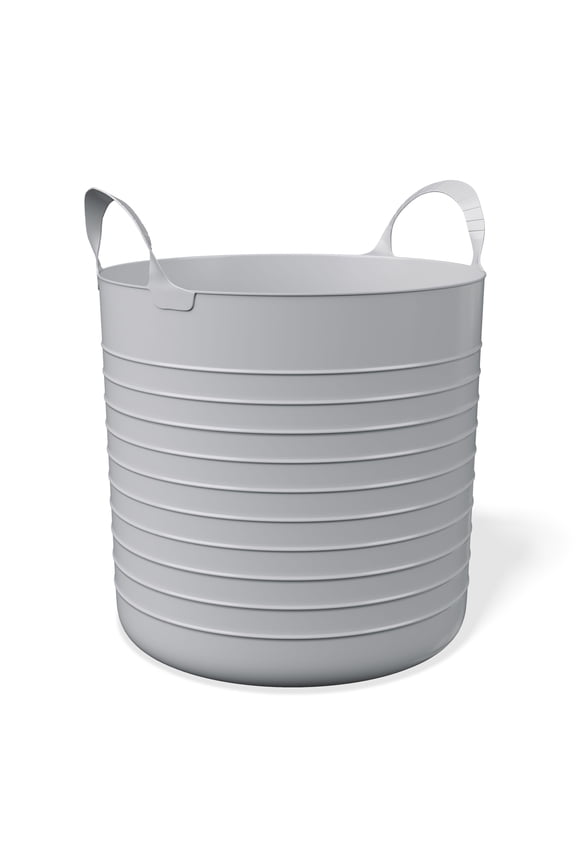 10 Gallon Large Gray Plastic Flex Storage Basket