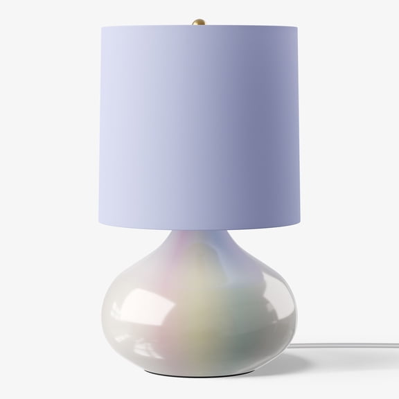 Mainstays Kids 14" Iridescent Table Lamp with Aqua Shade