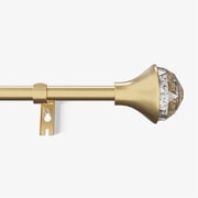 Mainstays Kids 3/4" Gold Faceted Gem Adjustable Single Curtain Rod, 48"-84"