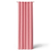 Mainstays Kids Pink Ribbed Corduroy Blackout Single Curtain Panel, Rod Pocket with Back Tabs, 38 in x 84 in