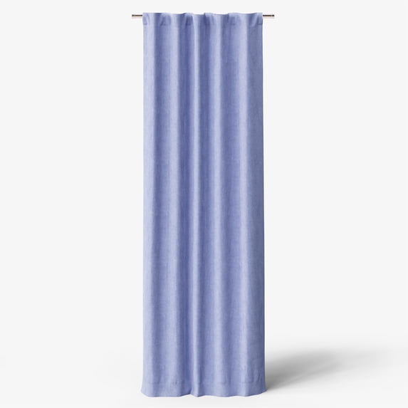 Mainstays Kids Spring Periwinkle Light Purple Solid Ribbed Corduroy Blackout Rod Pocket with Back Tabs Single Curtain Panel, Set of 1, 38" W x 84" L