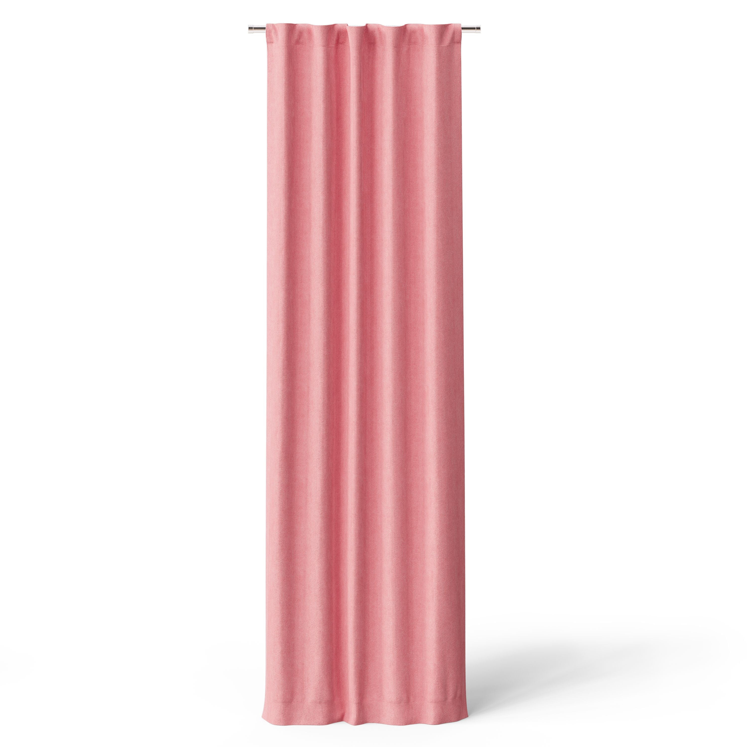 Mainstays Kids Pink Ribbed Corduroy Blackout Single Curtain Panel with Rod Pocket and Back Tabs, 38 in x 95 in, 1 Panel