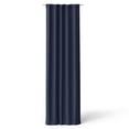 thumbnail image 1 of Mainstays Kids Dark Navy Solid Ribbed Corduroy Blackout Rod Pocket with Back Tabs Single Curtain Panel, Set of 1, 38" W x 95" L, 1 of 6