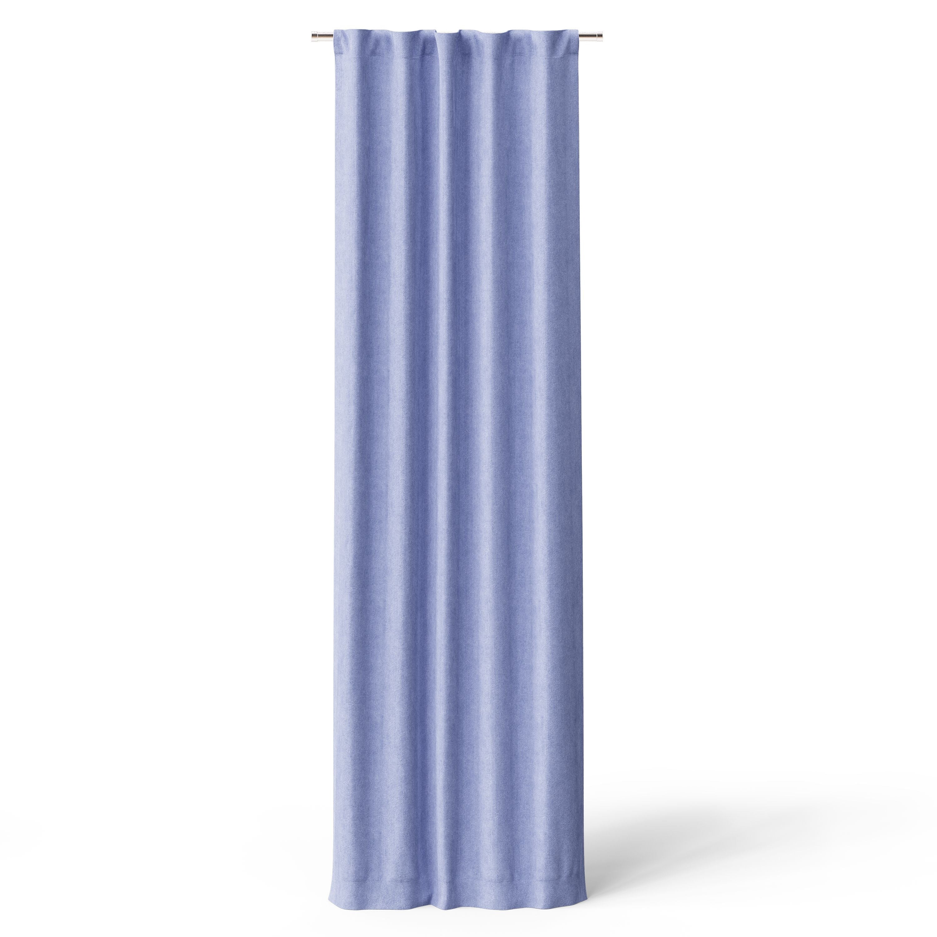 Mainstays Kids Blackout Ribbed Corduroy Curtain Panel, Light Purple Spring Periwinkle, Rod Pocket with Back Tabs, 38 in x 95 in, 1 Panel