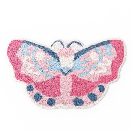 Mainstays Kids Butterfly Bath Rug, 34 in x 20 in