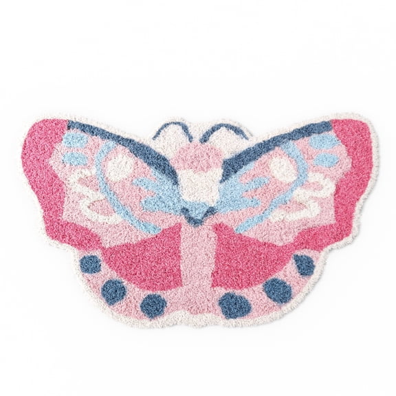 Mainstays Kids Butterfly Bath Rug, 34" x 20"