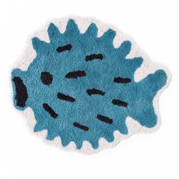 Mainstays Kids Puffer Fish Bath Rug, 26" x 22"